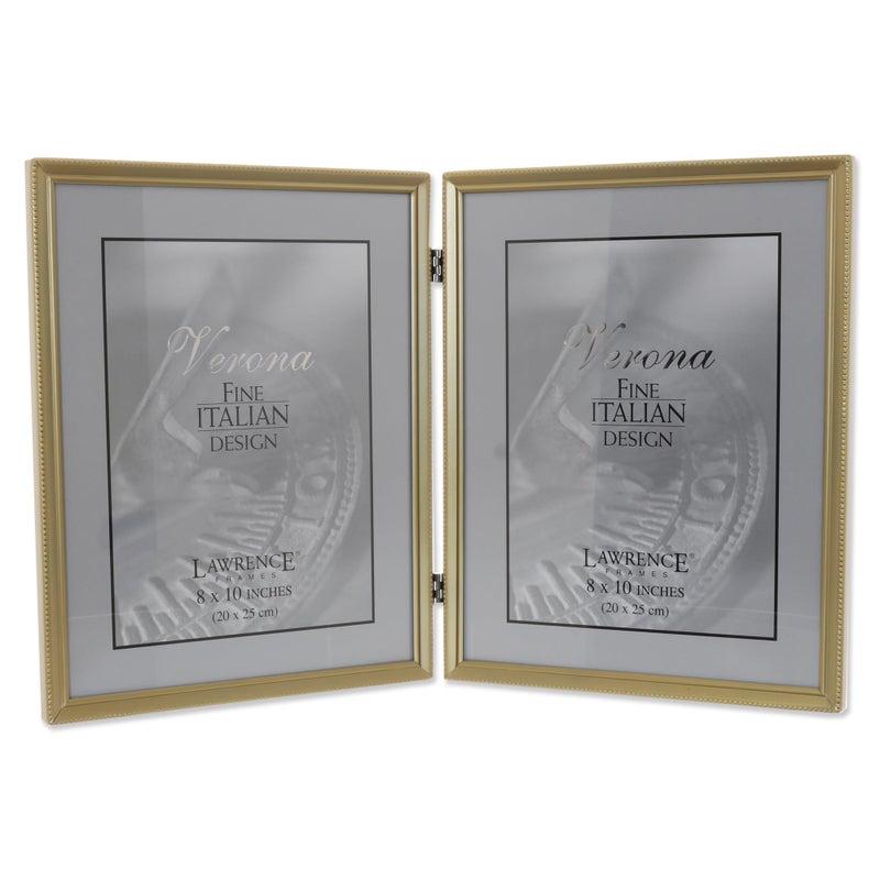 Lawrence Frames Bead Border Design, 8x10 Double, Satin Gold - Image 2